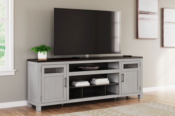  with a planked effect and clean two-tone finish that lend a relaxing vintage feel. With two cabinets (each with an adjustable shelf) and an open 
