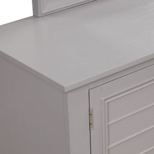 Jamestown - Landscape Mirror - Gray