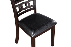 Gia - Dining Chairs (Set of 2) - Ebony - Faux Leather