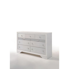 9 Drw (Jewelry Drawer w/Compartments) Drawer: GLIDE Center Metal (Kenlin, 3/4 Ext.), DOVETAIL English Front & Back, Fully Finished Inside (Full Ext. & Felt-Lined Only for Jewelry Drawer), Safety Stop, Manual Closing, Hdw: Single Pull Knobs Top Drawers, Ha