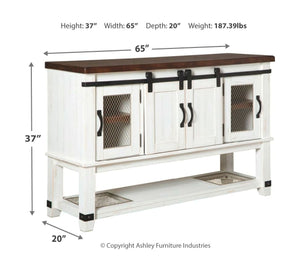 Valebeck - White - 6 Pc. - Counter Table
