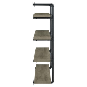 Elmcrest - 4-Shelf Wall Bookshelf - Gray Driftwood