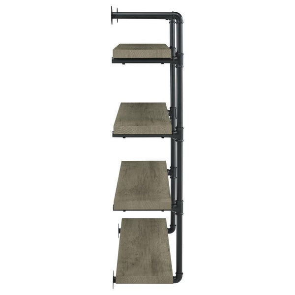 Elmcrest - 4-Shelf Wall Bookshelf - Gray Driftwood