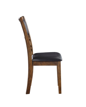 Gia - Dining Chairs (Set of 2) - Brown - Faux Leather