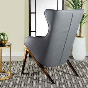 Walker - Upholstered High Wingback Accent Chair - Slate