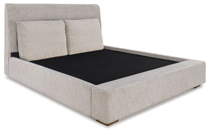 Cabalynn - Light Brown - King Upholstered Bed