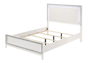 Haiden - Eastern King Bed - Led & White Finish