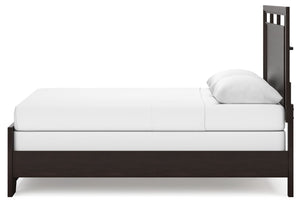 Covetown - Dark Brown - Queen Panel Bed