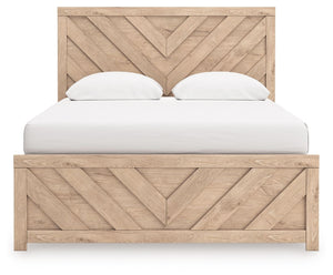 Sanginlane - Tan - Queen Panel Bed