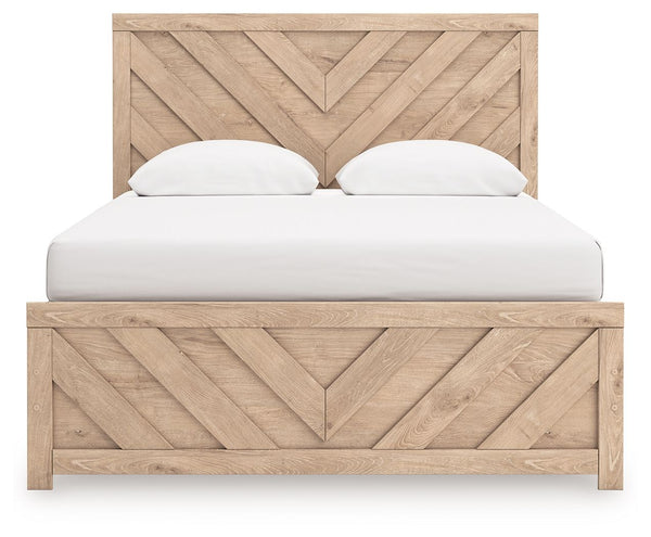 Sanginlane - Tan - Queen Panel Bed