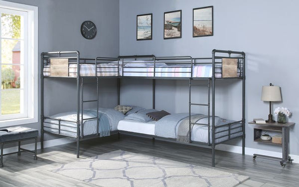 KD Metal Frame 20 Slats per Bed(Total: 80 pcs)<br/><br/><b>Product Features</b><ul><li>Box Spring Not Required</li><li>Includes Slat System( 20 Slats/each bed) and Safety Guard Rails</li><li>Bunkie Board Not Required</li><li>Fixed Left and Right Facing La