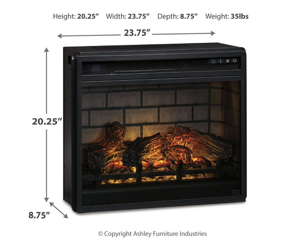 Entertainment Accessories - Black - Fireplace Insert Infrared