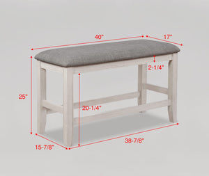  designed to bring a touch of modern farmhouse charm to your home. The centerpiece table features a stunning dark wood top with built-in turntable that contrasts beautifully with the d