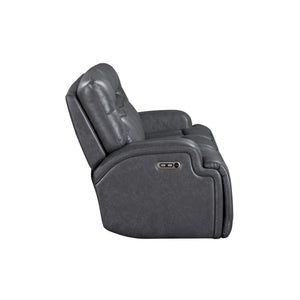 Titan - Sofa With Power Headrest & Footrest - Gray