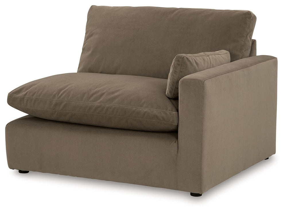 This right-arm facing corner chair is made with polyester upholstery. Fully finished on all sides, it pairs with other items in the series to make a modular sectional.<br><br><b>Additional Dimensions</b><br><ul><li>Arm height: 24-"</li><li>Seat depth: 28-