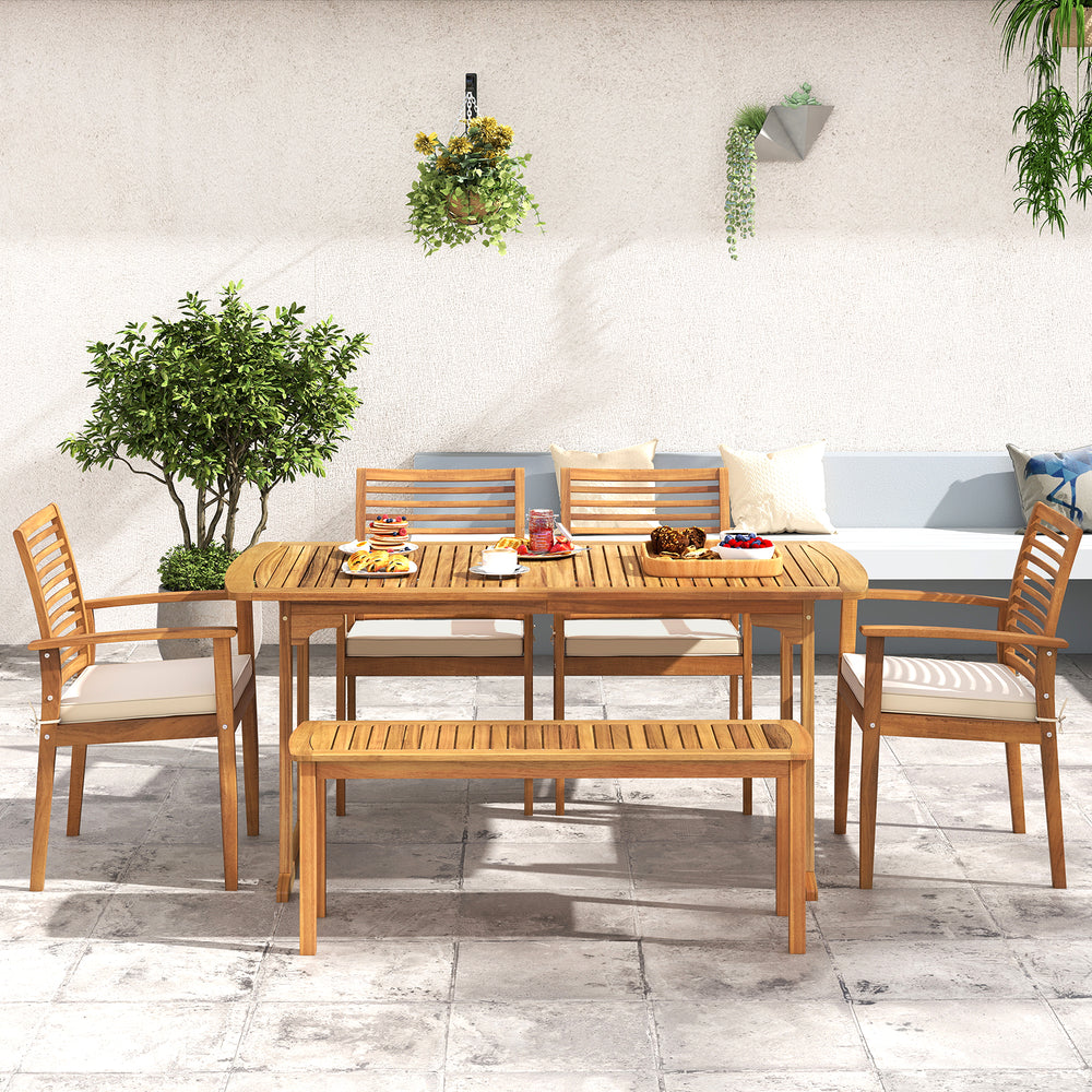 Acacia wood frame is sturdy  long-lasting and non-deformable<br>Soft sponge filling will relieve the pressure on your hip<br>Ergonomic backrest can fit the body of your contour<br>Armrests offer added relaxation for leisure time<br>Zippered cover is detac