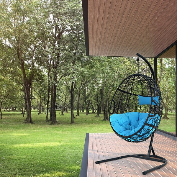 Rugged frame ensure the stability<br>Combined with non-slip pads for increased stability<br>Comfortable pillow and cushion are included for enhanced comfort<br>Safety hook and hanging chain provide better balance<br>Widely used indoor or outdoor<br>Relax 