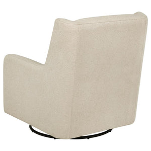 Serra - Boucle Upholstered Swivel Glider Recliner Sandy - Beige