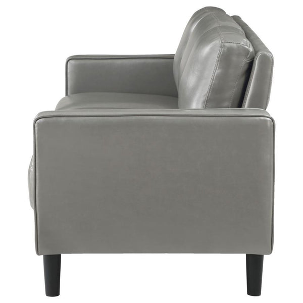 Ruth - Upholstered Track Arm Sofa - Gray