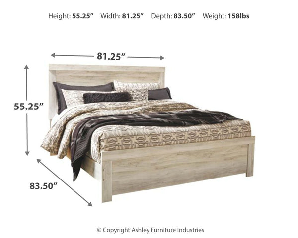 Bellaby - Whitewash - King Panel Bed