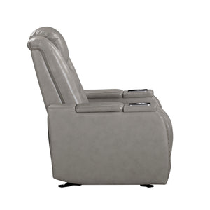 Breckenridge II - Glider Recliner With Power Headrest & Footrest - Light Gray