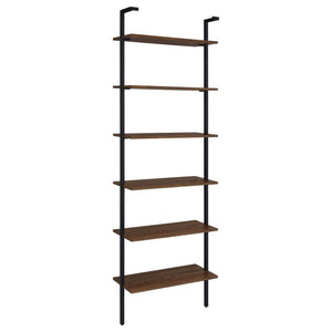 Owens - 6-Shelf Wall Bookshelf - Walnut