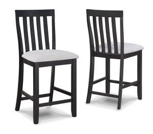 Delfin - 5 Piece Dining Room Set - Gray / Black