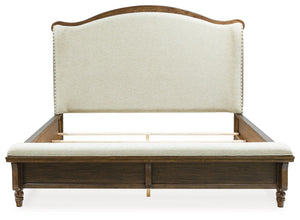 Sturlayne - Brown - California King Upholstered Panel Bed