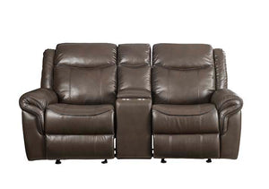  along with a few hidden surprises. The richly styled reclining sofa features a drop