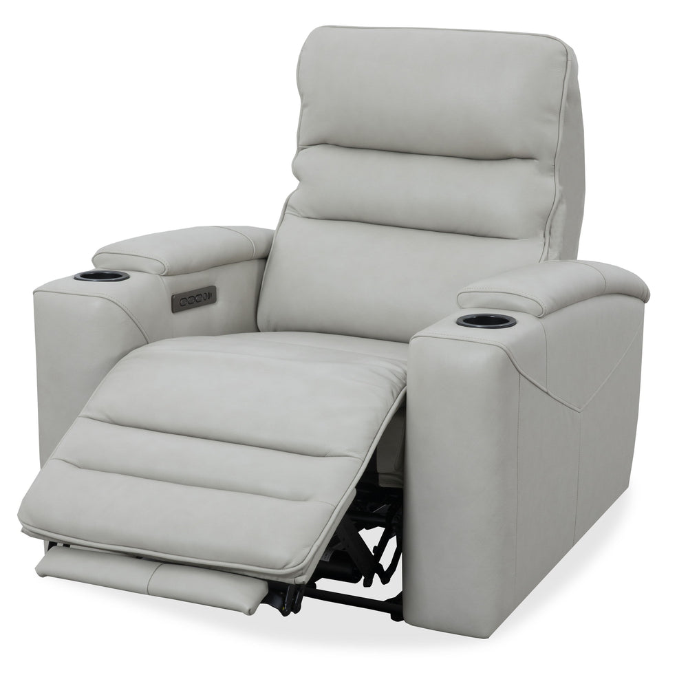 Nexus provides comfortable seating with zero-gravity power recline, lumbar support, and an independent power headrest for personalized relaxation. It features sleek black stainless steel cupholders and a spacious top-grain leather design. Each recliner ha