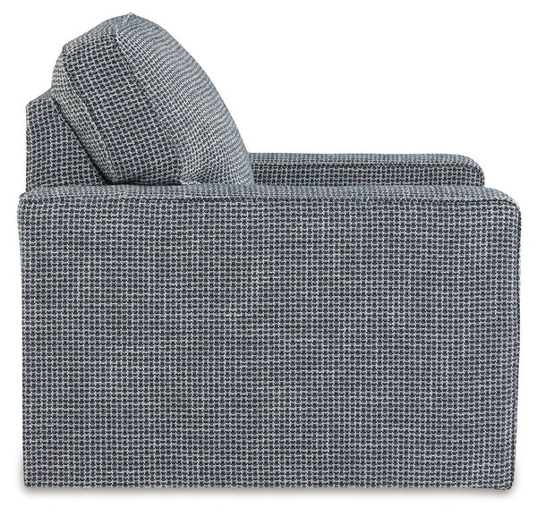 Olwenburg - Denim - Swivel Accent Chair