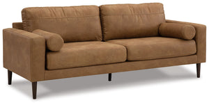  tailored to perfection. This set echoes retro aesthetics with warm caramel faux leather