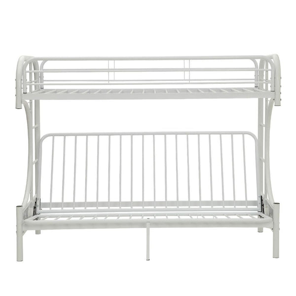 Eclipse - Twin Long Over Queen Over Futon Bunk Bed - White