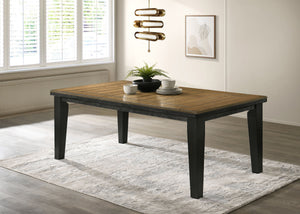  creating a captivating focal point for any dining space. The table features a rich