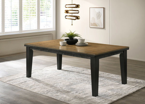  creating a captivating focal point for any dining space. The table features a rich