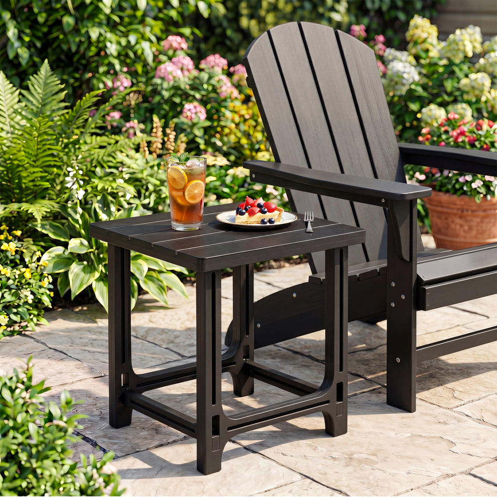 0-screw  snap-fit structure assembles in around 3 min<br>Wood-look texture offers style without extra upkeep<br>Perfect for outdoor and poolside use with all-weather HDPE material<br>Waterproof  fade-resistant and low-maintenance for year-round beauty<br>