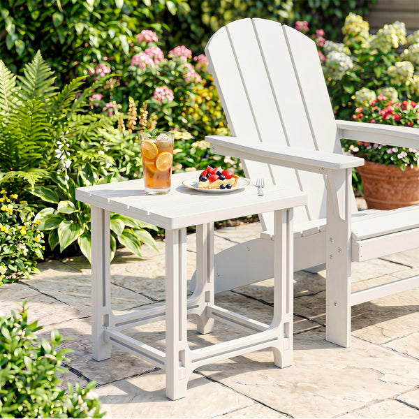 0-screw  snap-fit structure assembles in around 3 min<br>Wood-look texture offers style without extra upkeep<br>Perfect for outdoor and poolside use with all-weather HDPE material<br>Waterproof  fade-resistant and low-maintenance for year-round beauty<br>
