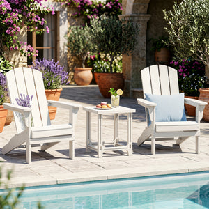 0-screw  snap-fit structure assembles in around 3 min<br>Wood-look texture offers style without extra upkeep<br>Perfect for outdoor and poolside use with all-weather HDPE material<br>Waterproof  fade-resistant and low-maintenance for year-round beauty<br>