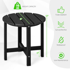 Remain its original color thanks to its sun-protective and colorfast HDPE material<br>Weather-resistant properties make this side table fit the outdoor environment<br>You can put this end table in the bathroom as well because it is waterproof<br>Endow thi