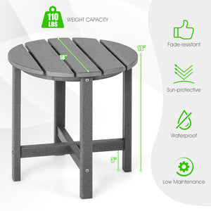Remain its original color thanks to its sun-protective and colorfast HDPE material<br>Weather-resistant properties make this side table fit the outdoor environment<br>You can put this end table in the bathroom as well because it is waterproof<br>Endow thi