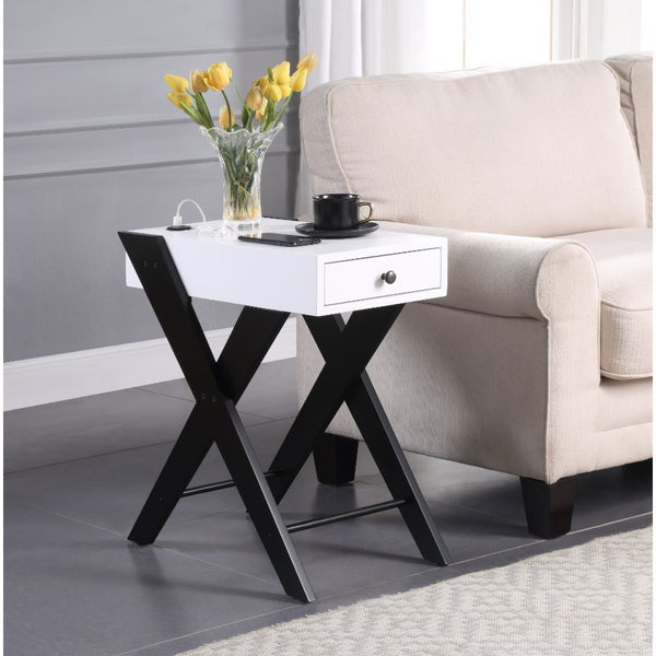 Fierce - Accent Table - White & Black