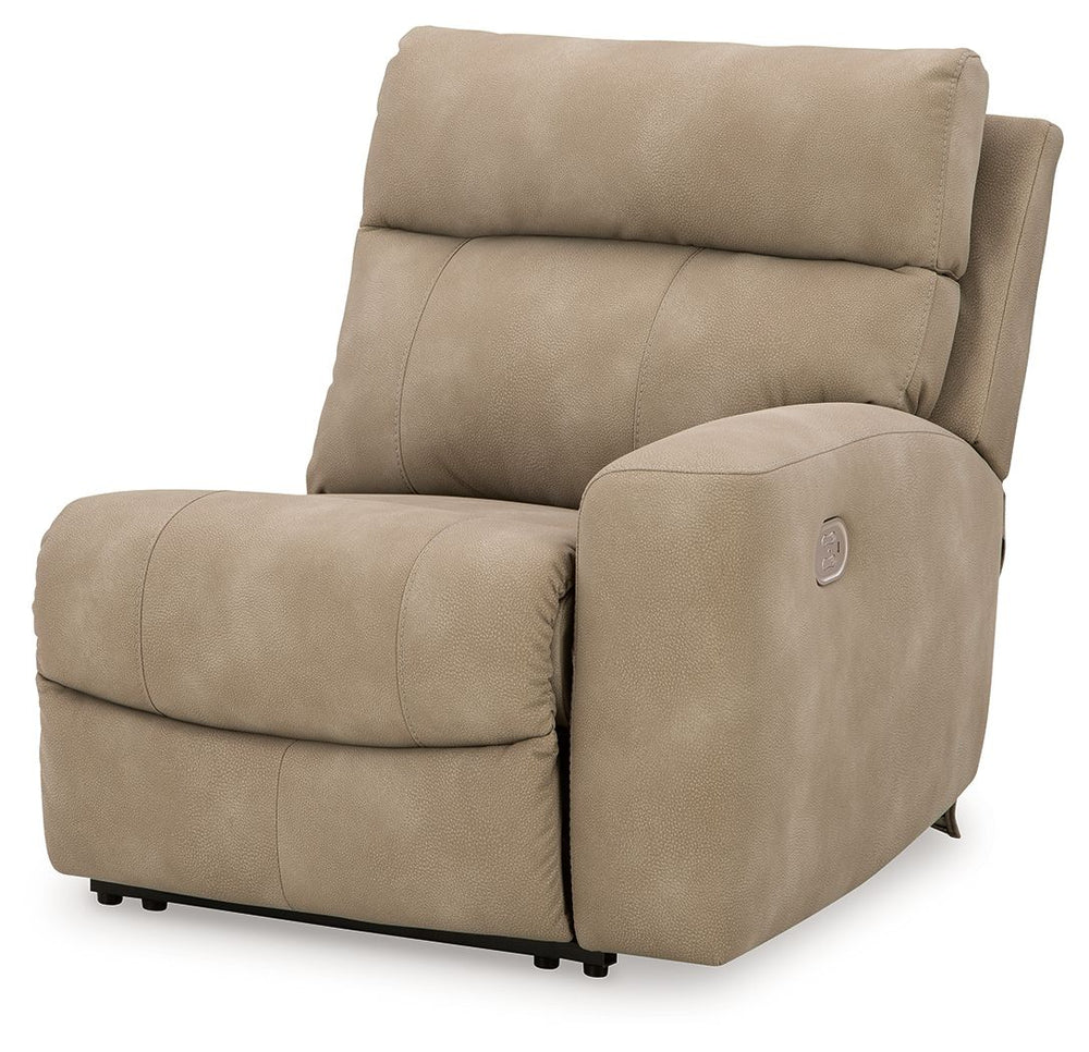 This right-arm facing power recliner is made with Next-Gen Durapella (polyester/polyurethane) upholstery. Pairs with other items in the series to make a modular sectional.<br><br><b>Additional Dimensions</b><br><ul><li>Arm height: 25-"</li><li>Seat depth: