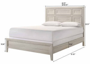 Lorraine - Queen Bed - Antique White