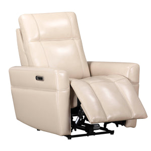  a comfortable zero-gravity power recliner with an adjustable headrest. Its stylish top-grain leather