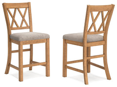This counter height bar stool is a favorite choice for casual rustic interiors. Offering design-worthy seating, this bar stool is your answer for everyday living and impromptu guests. And the stoolâ€™s double X-back with textured upholstered seat? Delicio