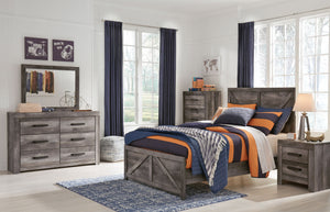  clean and minimalist-chic profile is enriched with a striking replicated oak grain with thick plank styling and a weathered gray finish for t