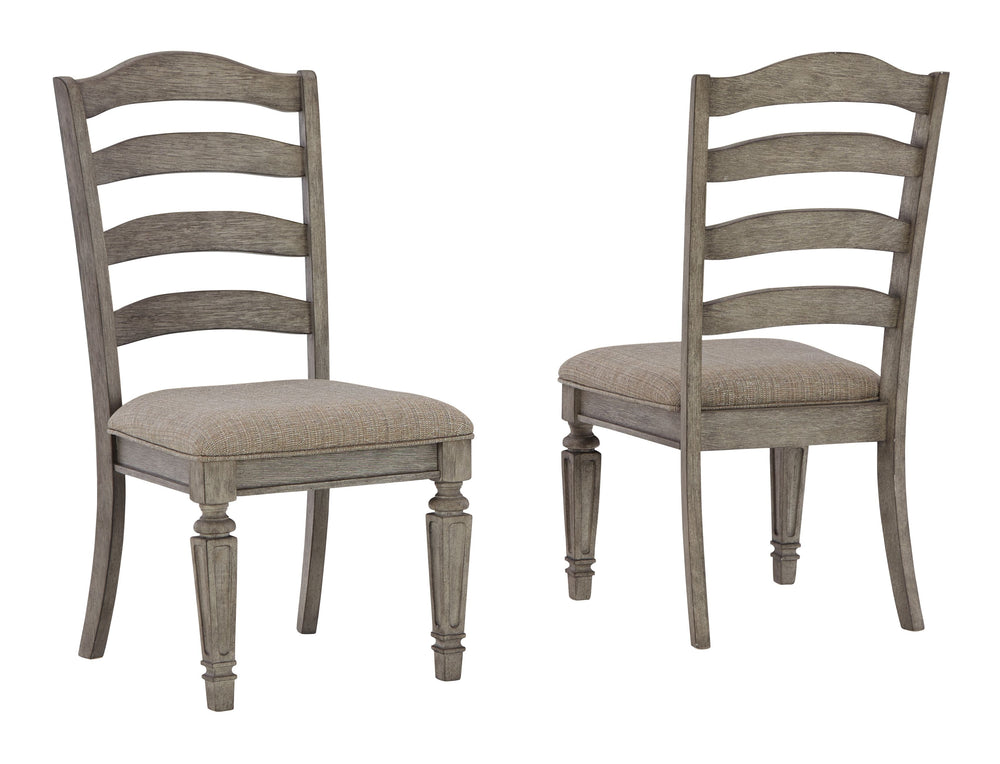 We love how the classic farmhouse ladderback chair gets a fresh makeover in this dining room chair. Understated yet rich with character, the antiqued gray finish allows the woodâ€™s natural grain to shine through. Crisp, clean and neutral, the cushioned s
