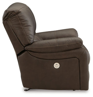 Leesworth - Dark Brown - Power Rocker Recliner
