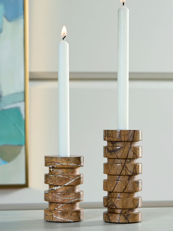  these contemporary tan marble accent pieces bring your design game full circle in a glowing light.<br><br><b>Additional Dimensions</b><br><ul><li>Ca