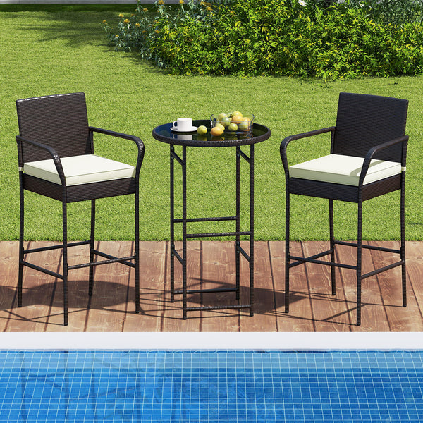Made of hand-woven PE wicker for extended elegance<br>Inclined backrest  curved armrests and cozy footrest for relaxation<br>Soft cushions with elastic sponge fillings for more comfort<br>Smooth zippers make cushion covers easy to remove and clean<br>Fixi